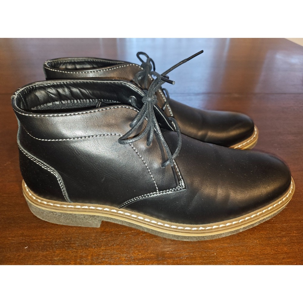Steve Madden Men's Short Chukka P-SYMIN Lace‎ Up Boot Shoes -Black Size 8 New
